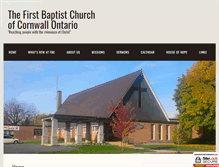 Tablet Screenshot of firstbaptistcornwall.ca